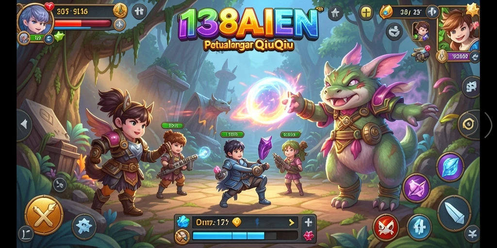 Gameplay seru QiuQiu dalam 138ALIEN, menampilkan strategi kartu.