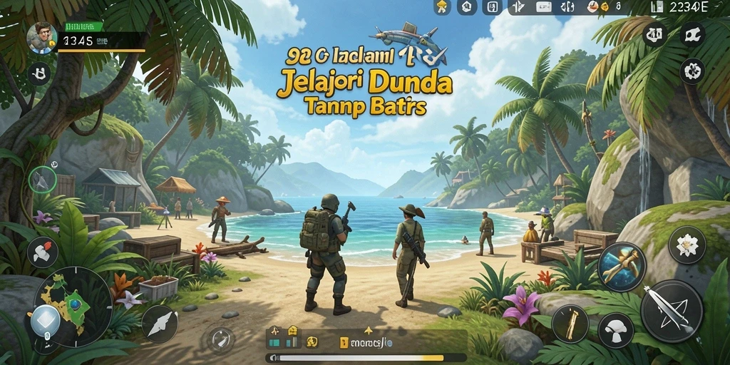 Screenshot gameplay 234E menunjukkan dunia Open World yang luas dan menakjubkan.