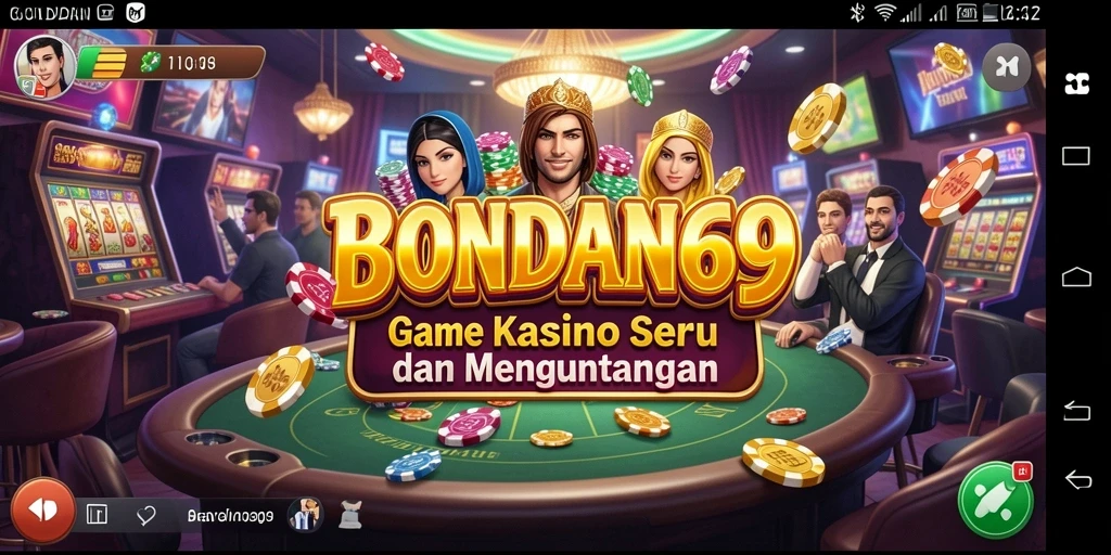 Tampilan gameplay menarik dari BONDAN69 dengan desain kasino yang modern.