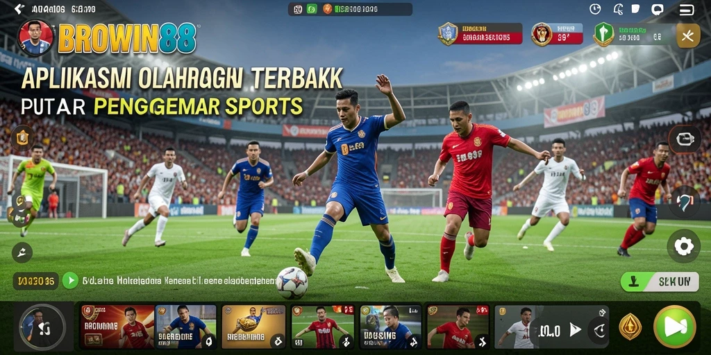 Tampilan menarik dari gameplay olahraga di BROWIN88.