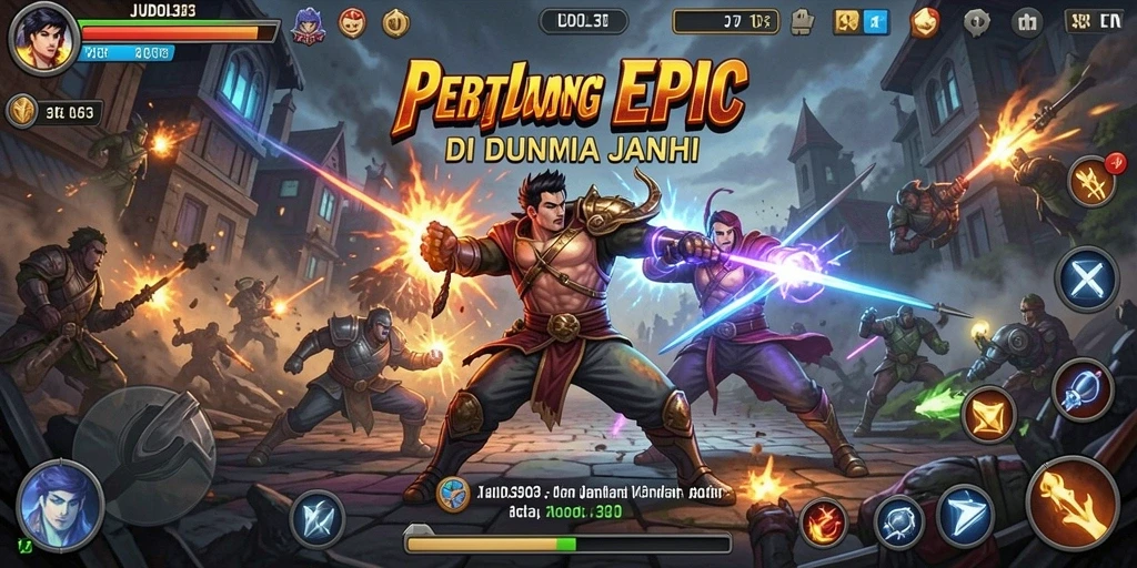 Tampilan gameplay seru dari JUDOL303 yang penuh aksi pertarungan.