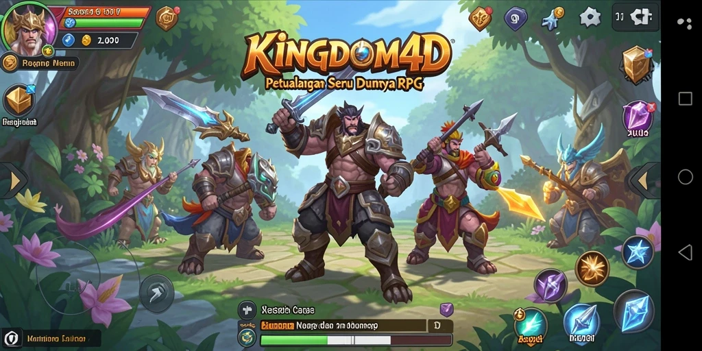 Tampilan gameplay KINGDOM4D yang mendebarkan dalam aksi ARPG.