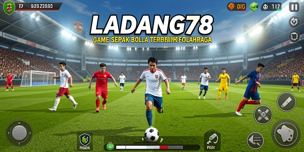 Tampilan gameplay seru dengan aksi sepak bola nyata.
