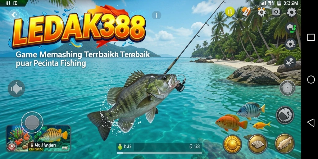 Tampilan grafis indah dalam gameplay Fishing LEDAK388.