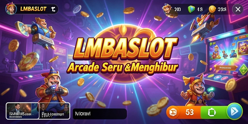 Tampilan gameplay seru dari LMBASLOT yang penuh warna.