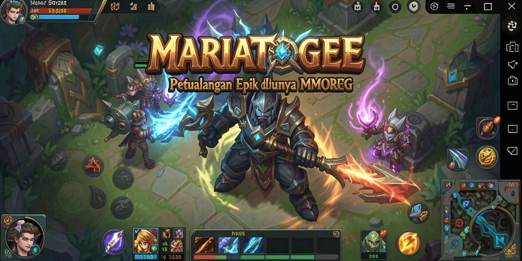 Tangkapan layar dari gameplay MARIATOGEL menampilkan aksi pertarungan yang seru di dunia MMORPG.