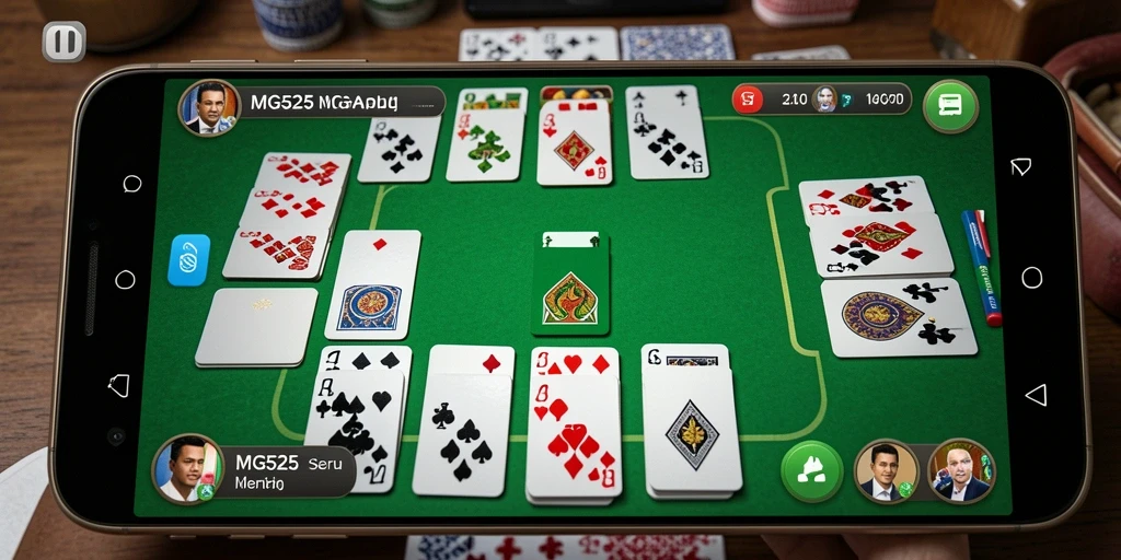 Gameplay seru dan kompetitif dalam MG525 yang menampilkan Gaple.
