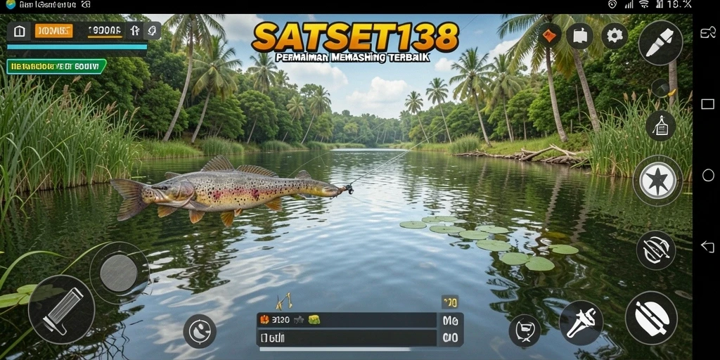 Tampilan gameplay yang mengesankan dari SATSET138 saat memancing.