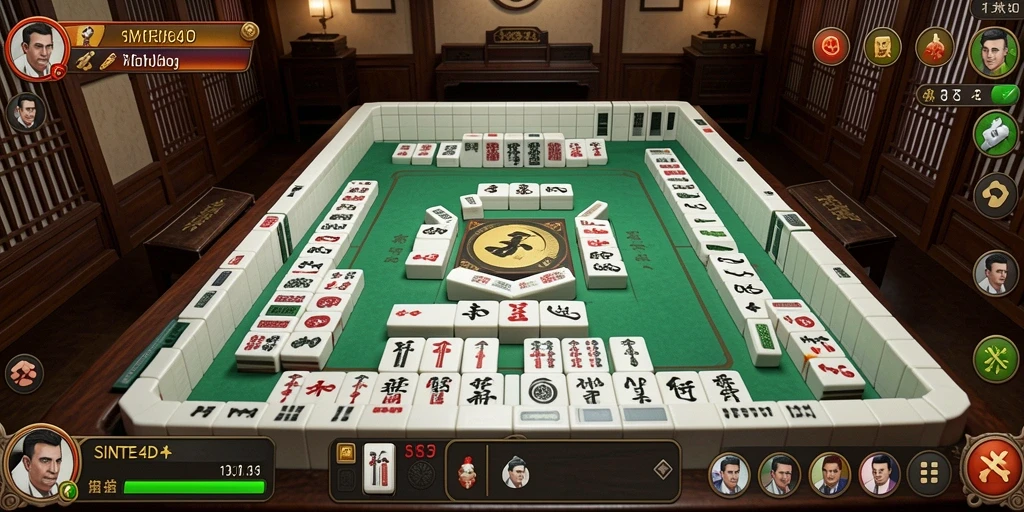 Tampilan menarik dari gameplay Mahjong di SINTE4D.
