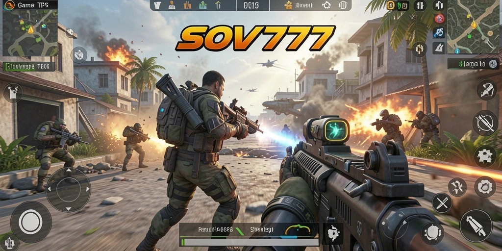 Tampilan aksi mendebarkan dalam gameplay SOV777.